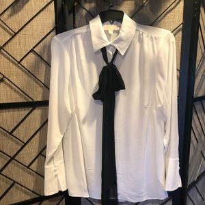 Micheal Kors white Collared blouse